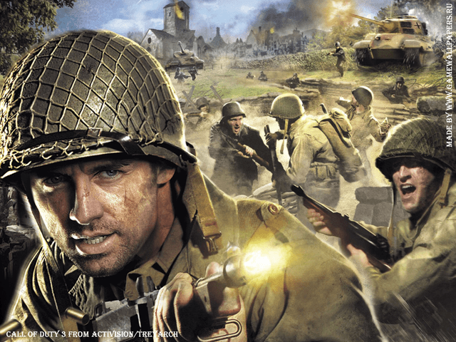 Call of Duty 3 title screen for Xbox